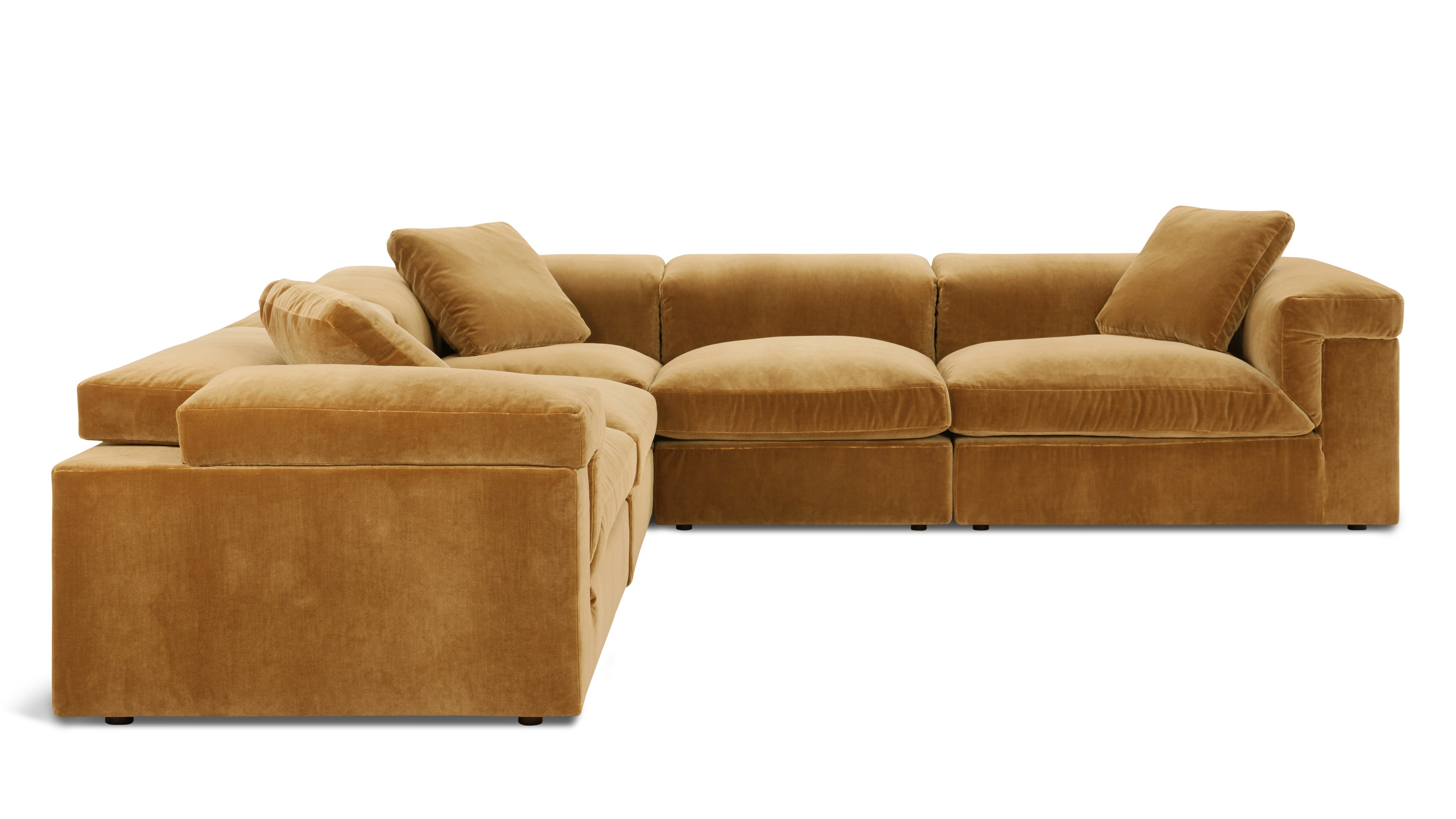 Saddle 5-Piece Modular Sectional Closed, Gold