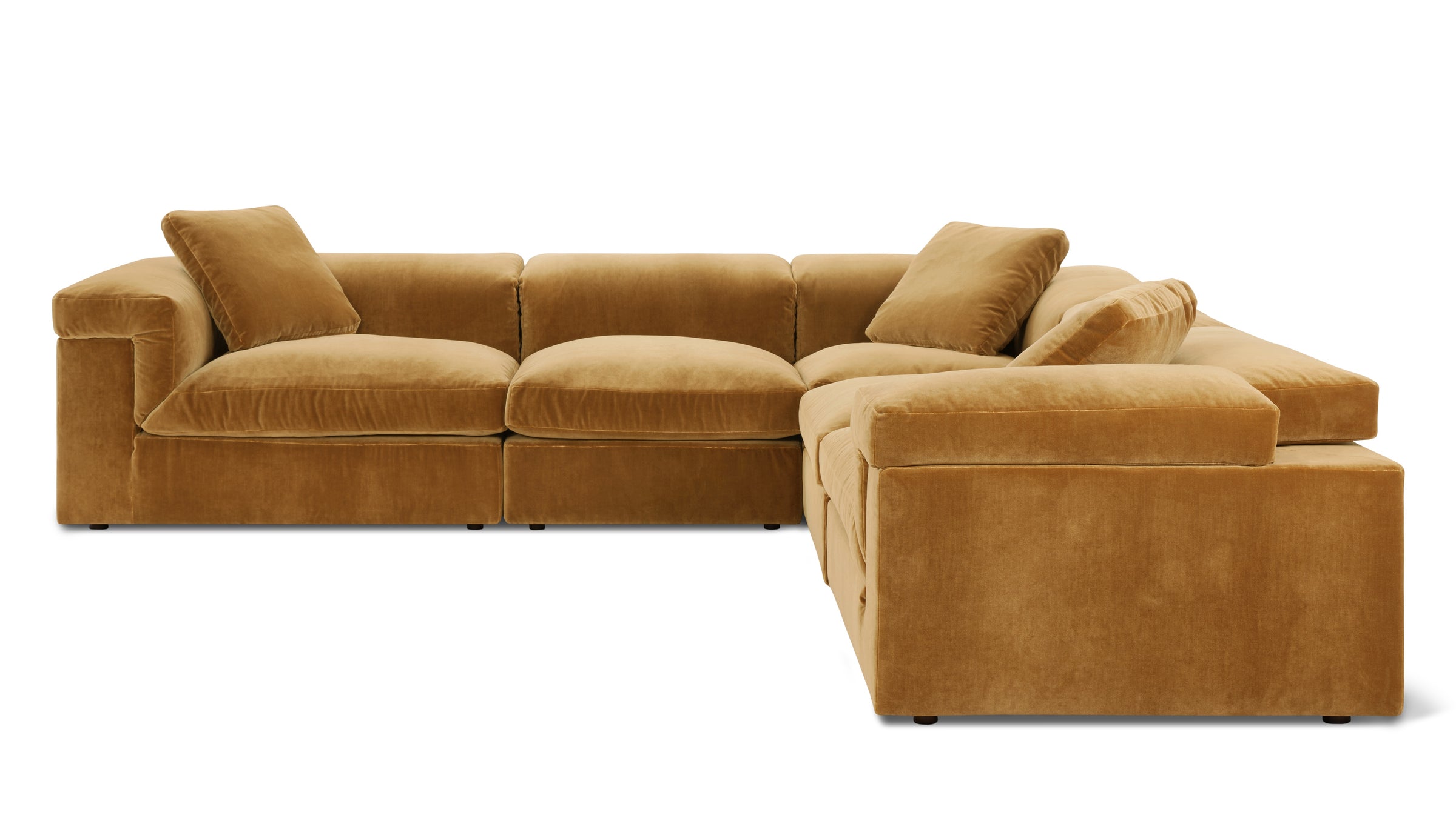Saddle 5-Piece Modular Sectional Closed, Gold