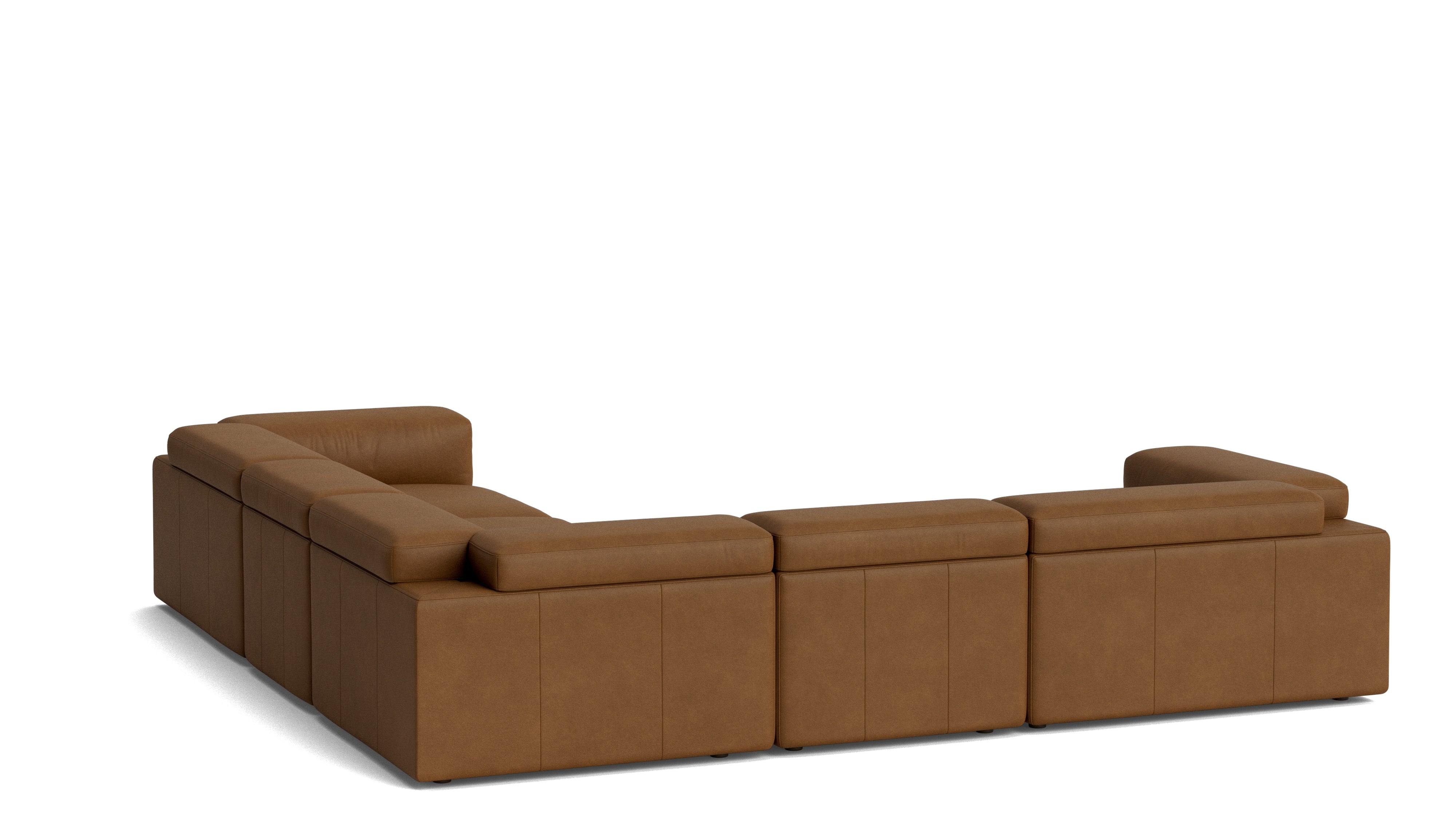 Saddle 5-Piece Modular Sectional Closed, Bourbon