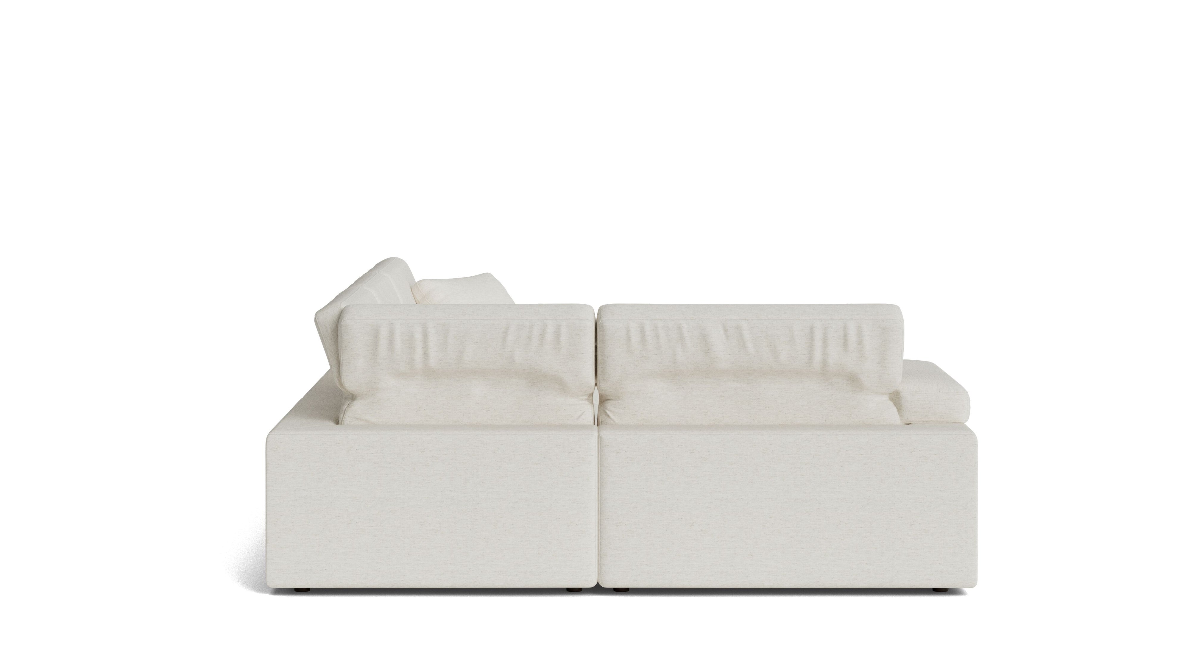 Saddle 4-Piece Modular Sectional Closed, Nomad Snow