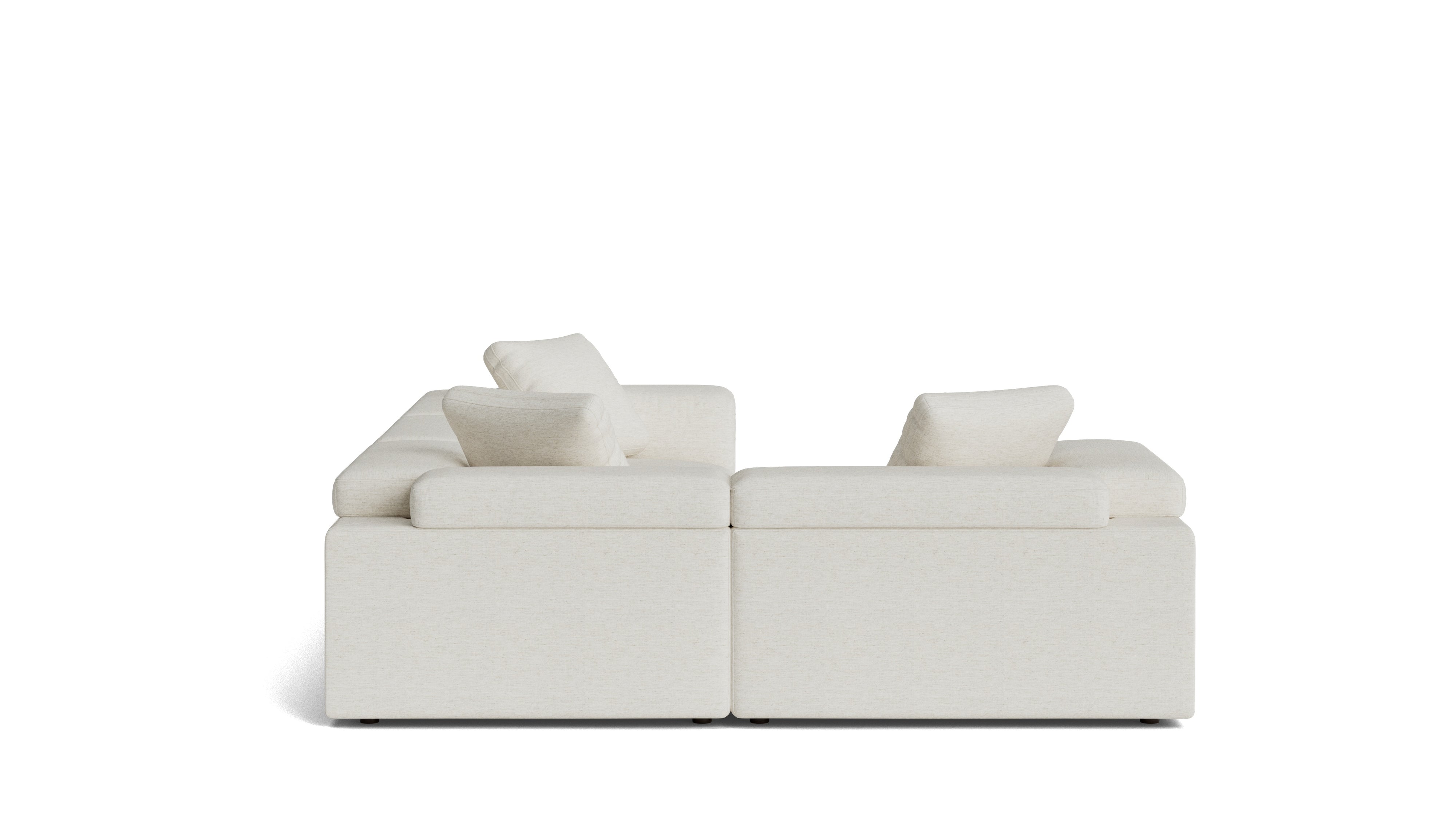 Saddle 4-Piece Modular Sectional Closed, Nomad Snow