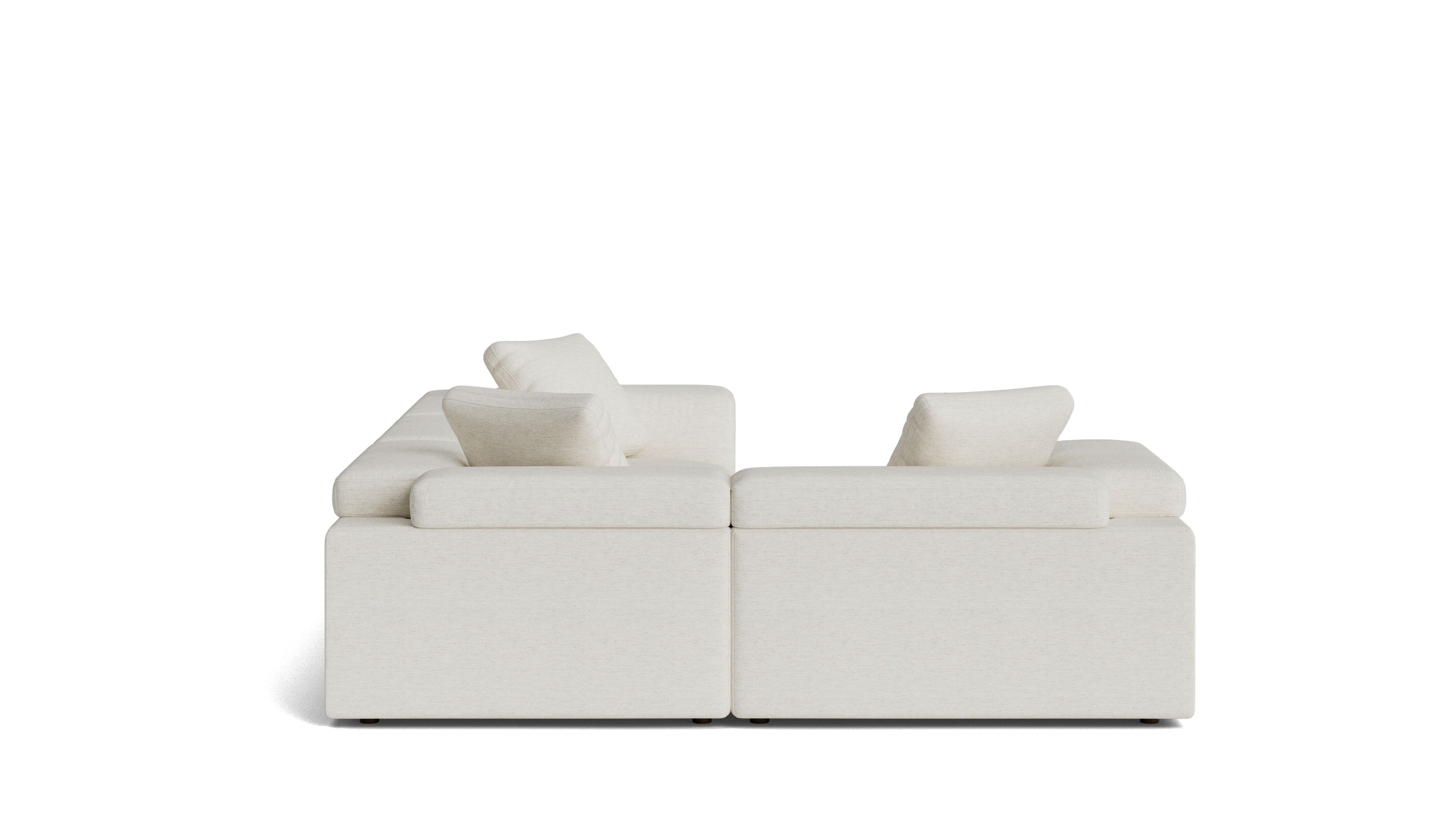 Saddle 4-Piece Modular Sectional Closed, Nomad Snow