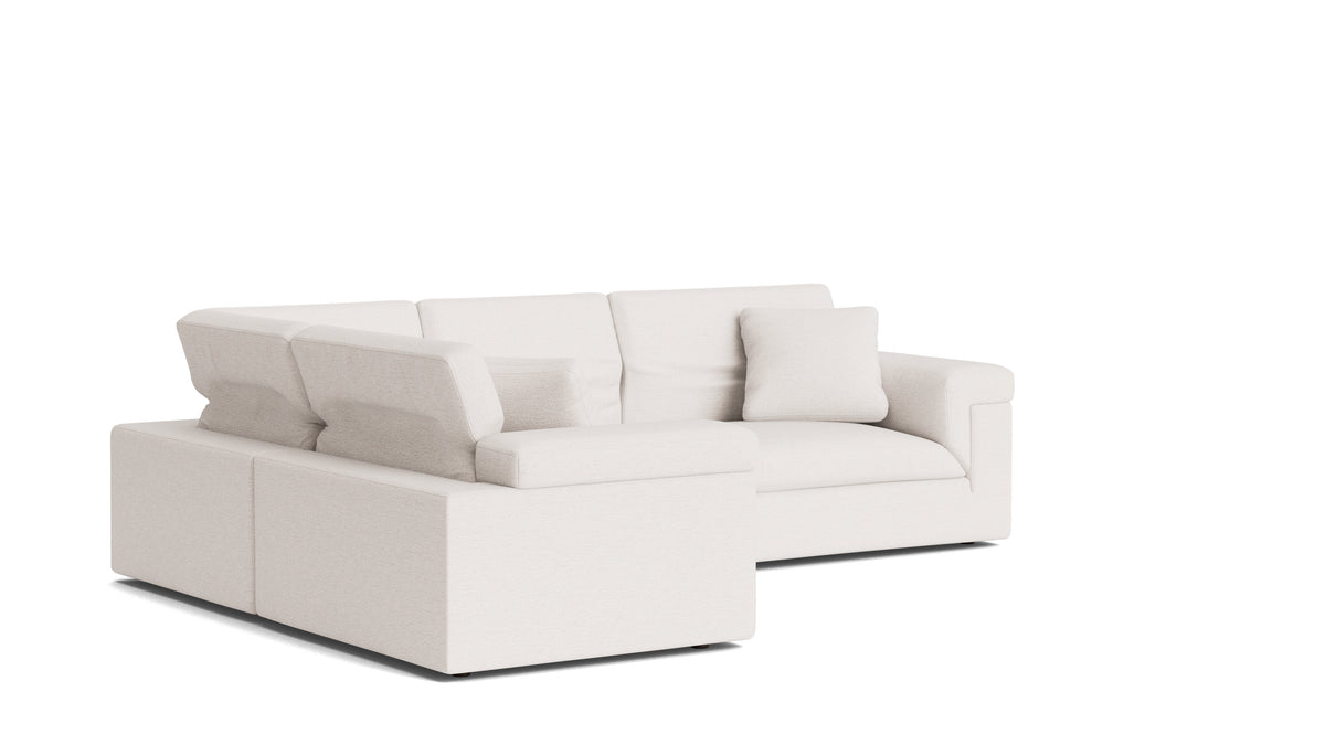 Saddle 4-Piece Modular Sectional Closed, Nomad Snow