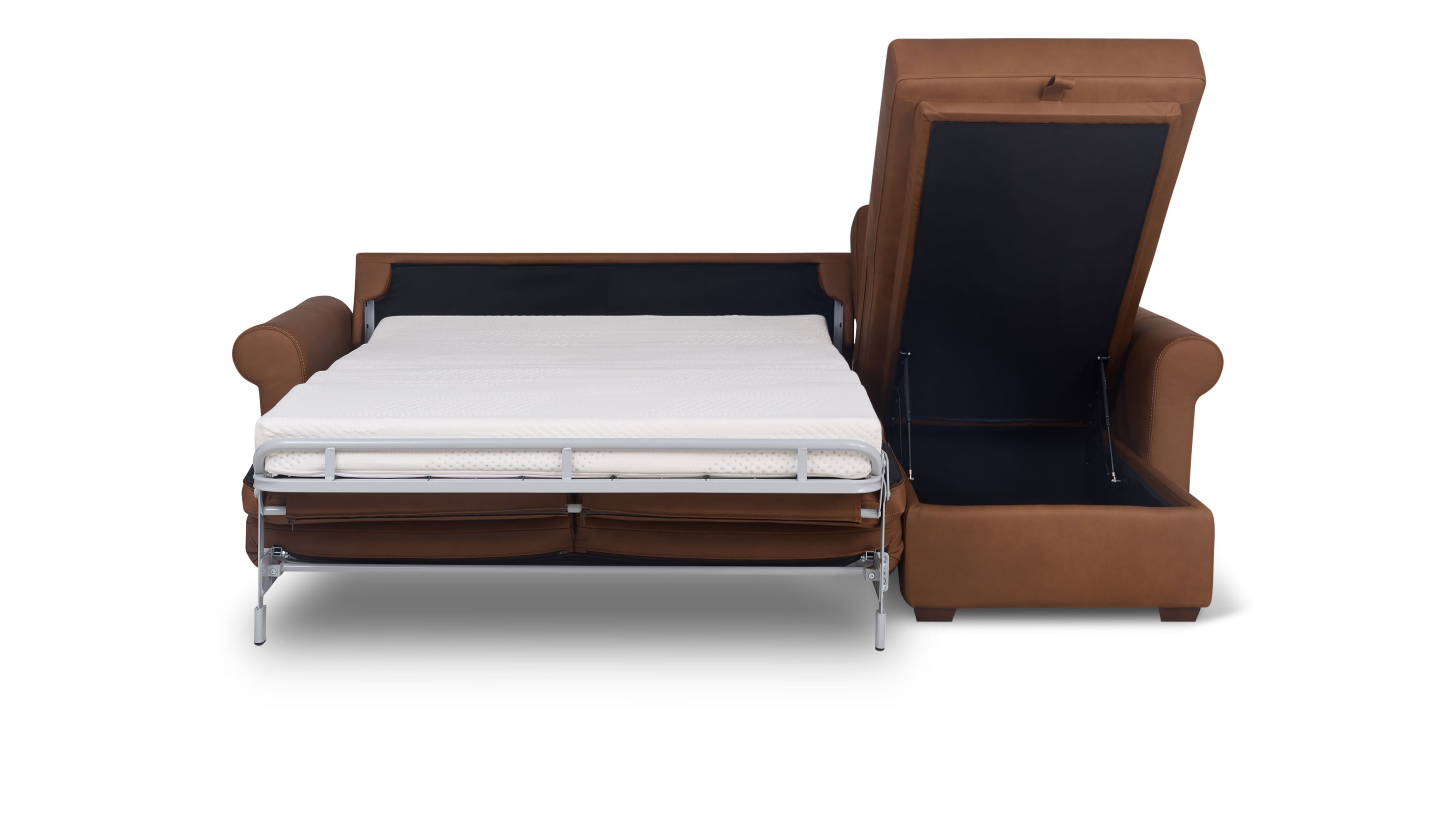 Reve Sofa Bed Sectional (Left or Right), Full, Bourbon