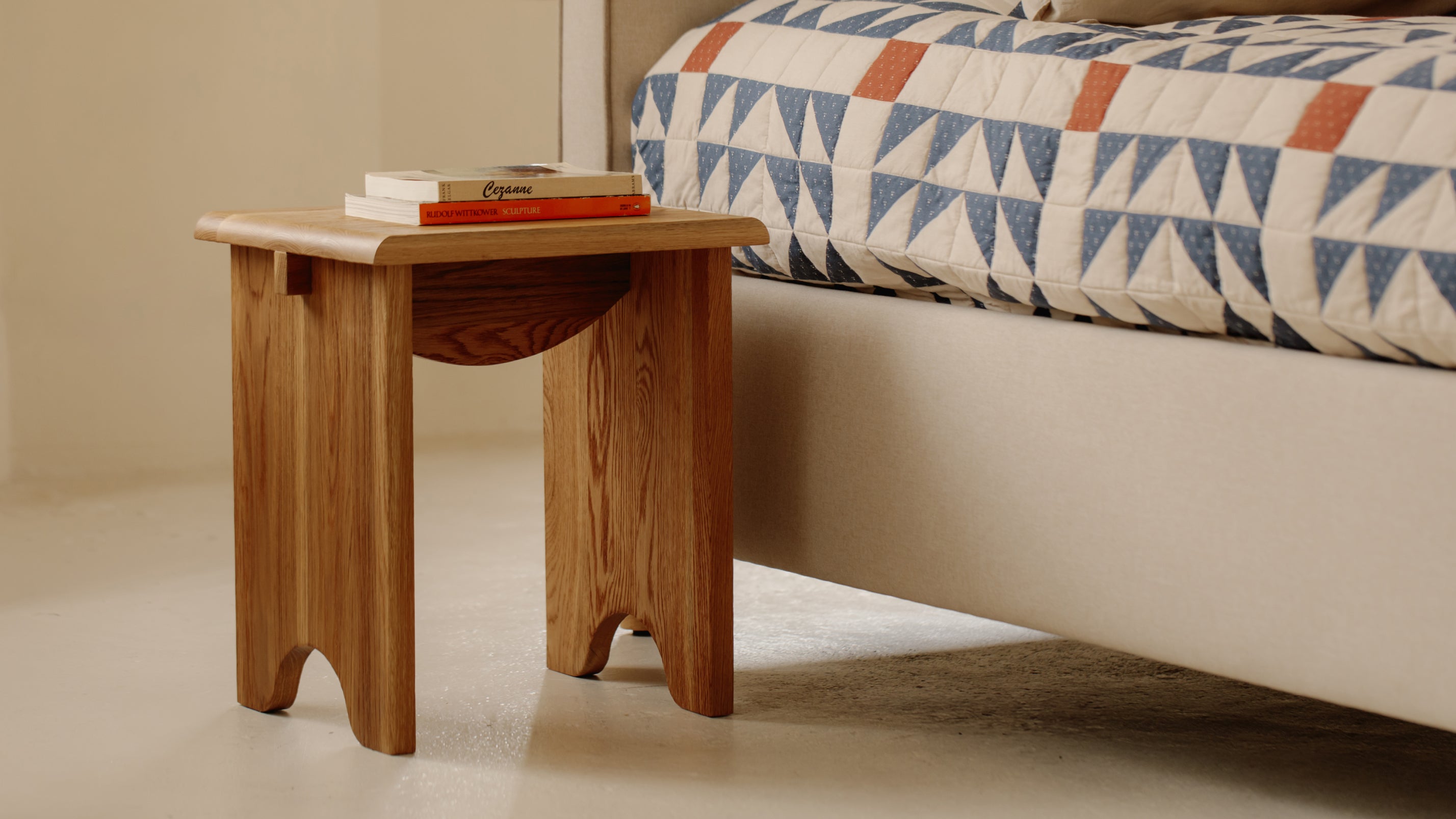 Bowtie Side Table, Natural Oak