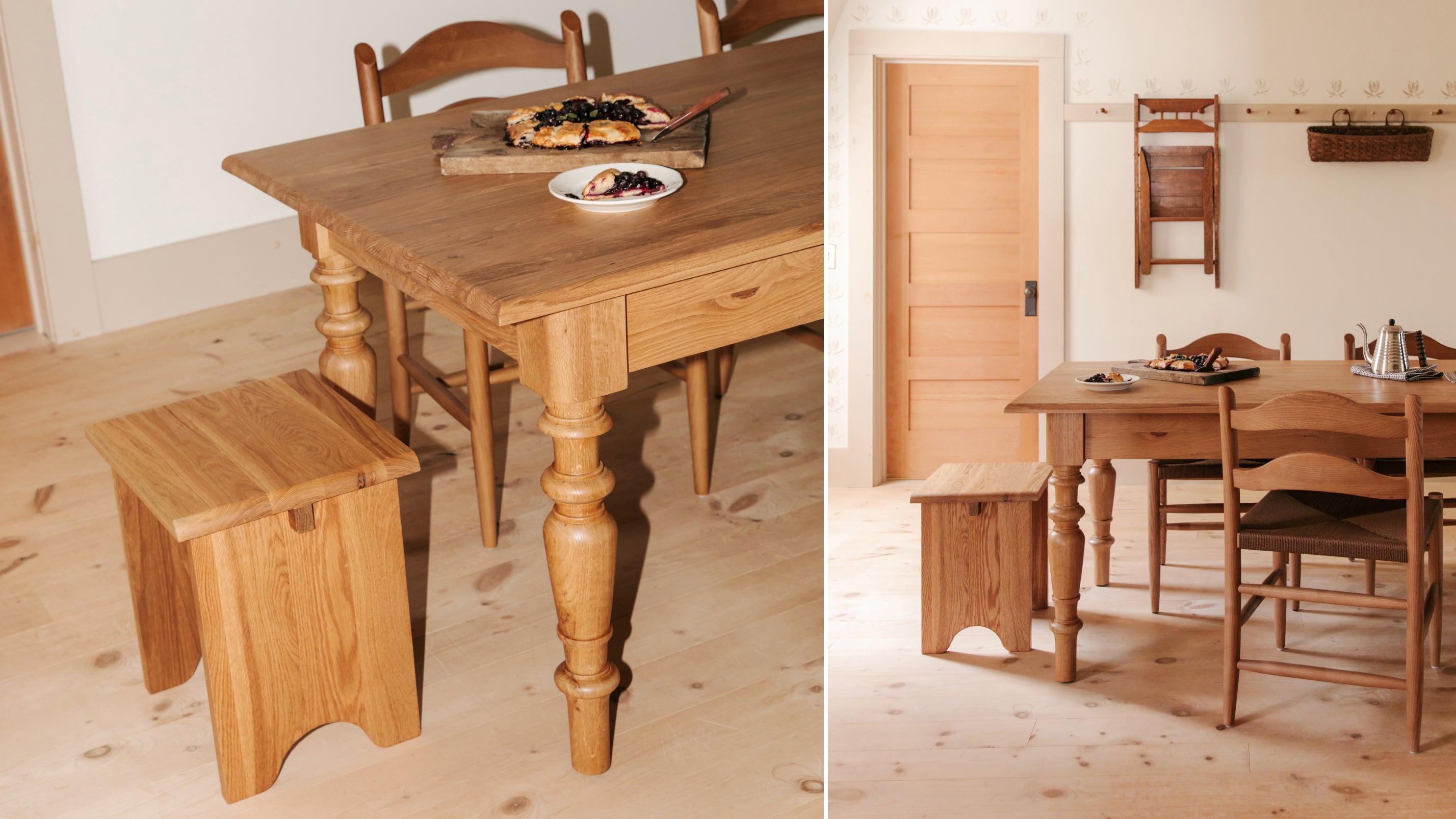 Bowtie Side Table, Natural Oak
