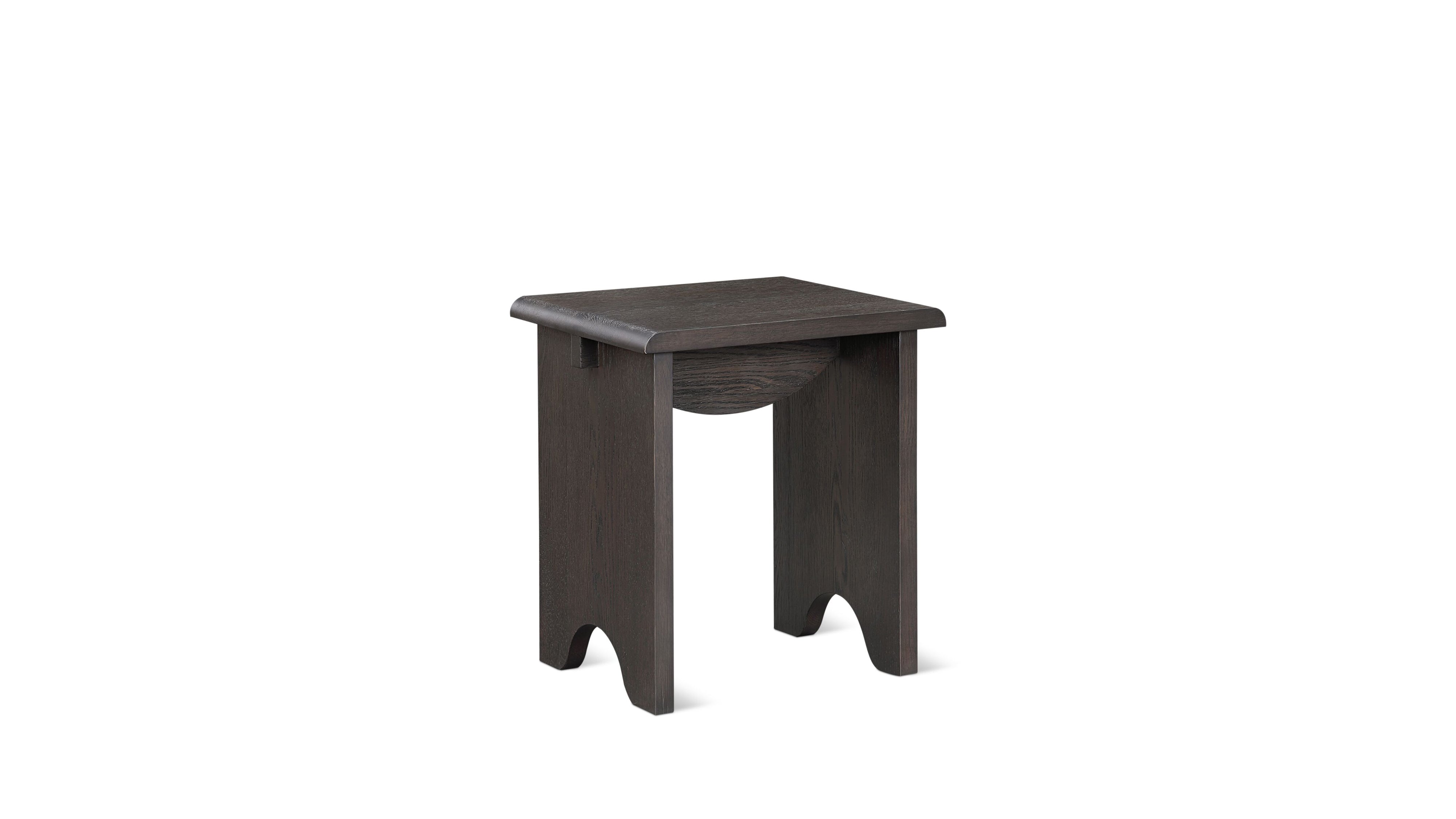 Bowtie Side Table, Dark Brown Oak
