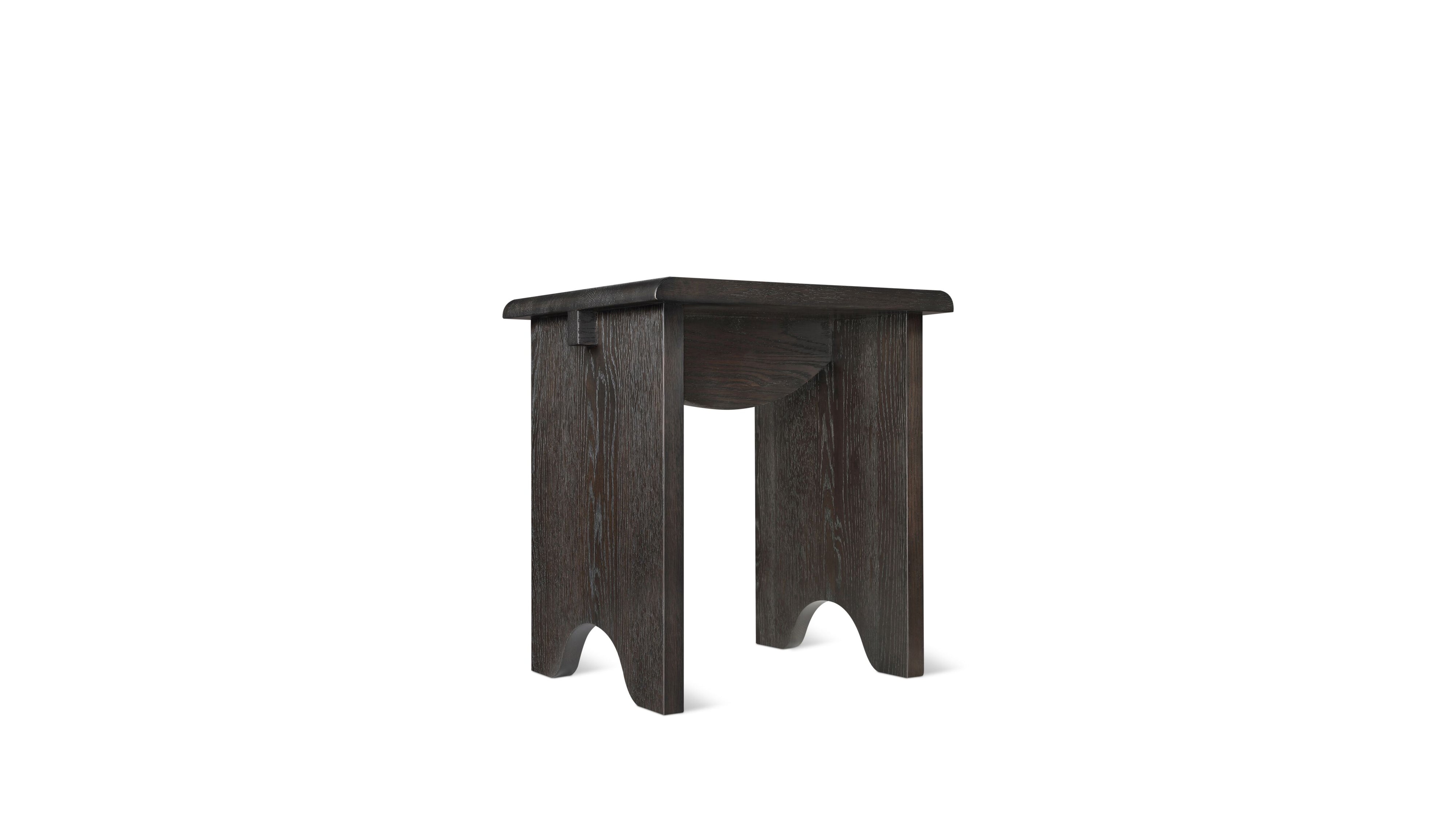 Bowtie Side Table, Dark Brown Oak