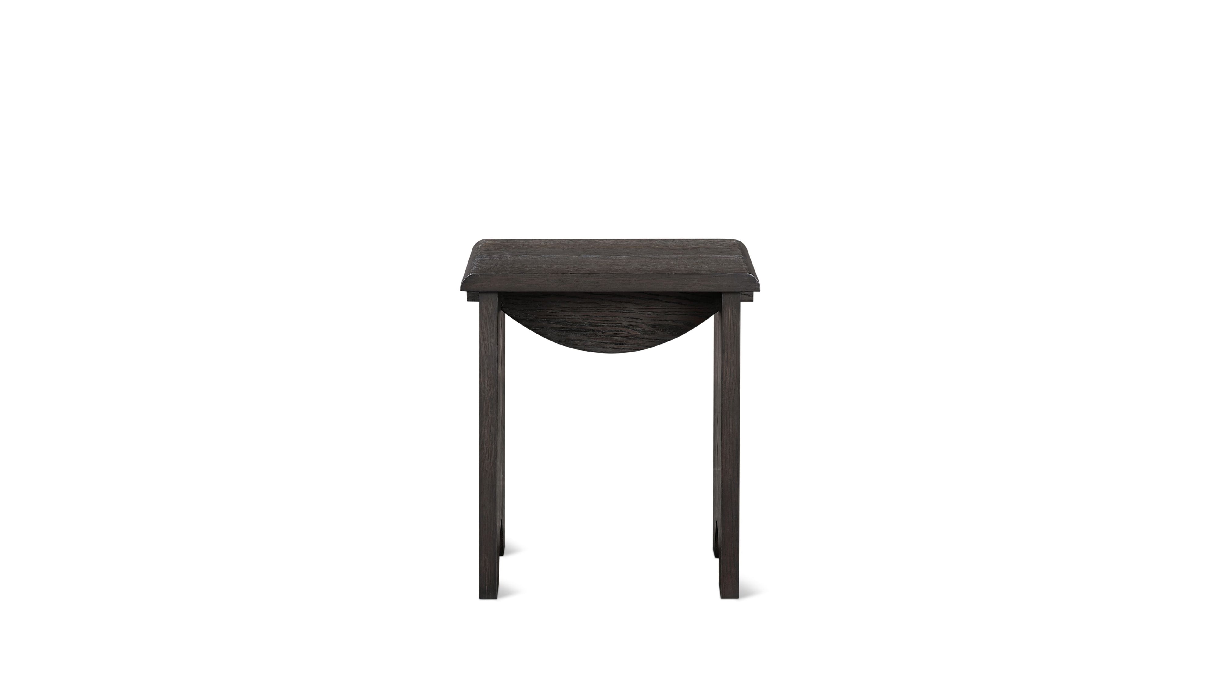 Bowtie Side Table, Dark Brown Oak