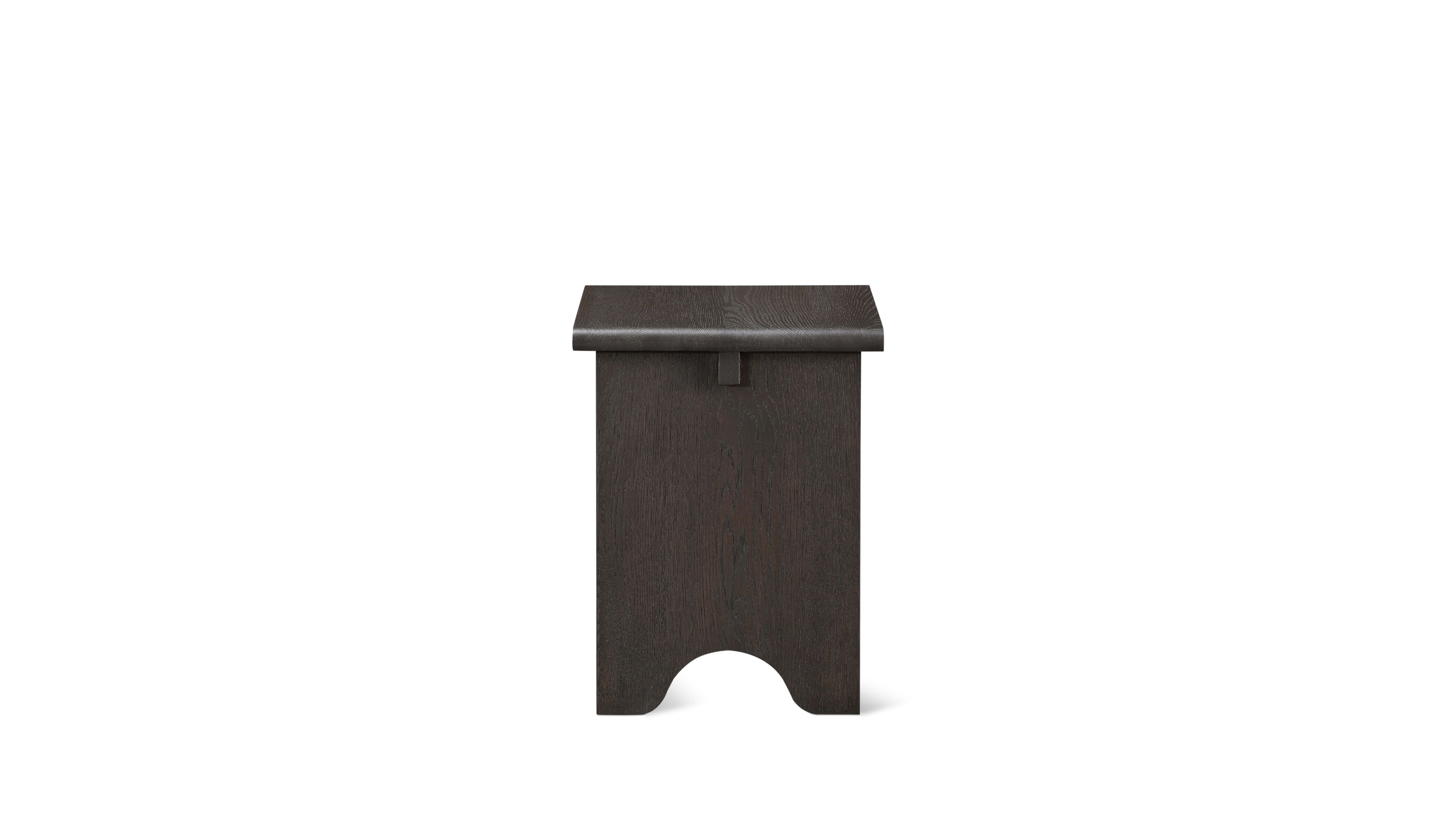 Bowtie Side Table, Dark Brown Oak