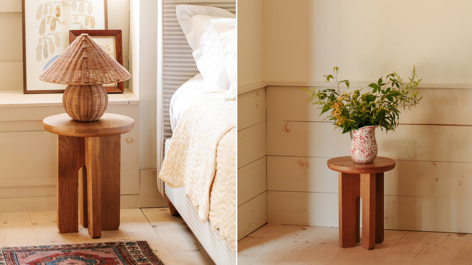 Clover Side Table, Natural Oak_image