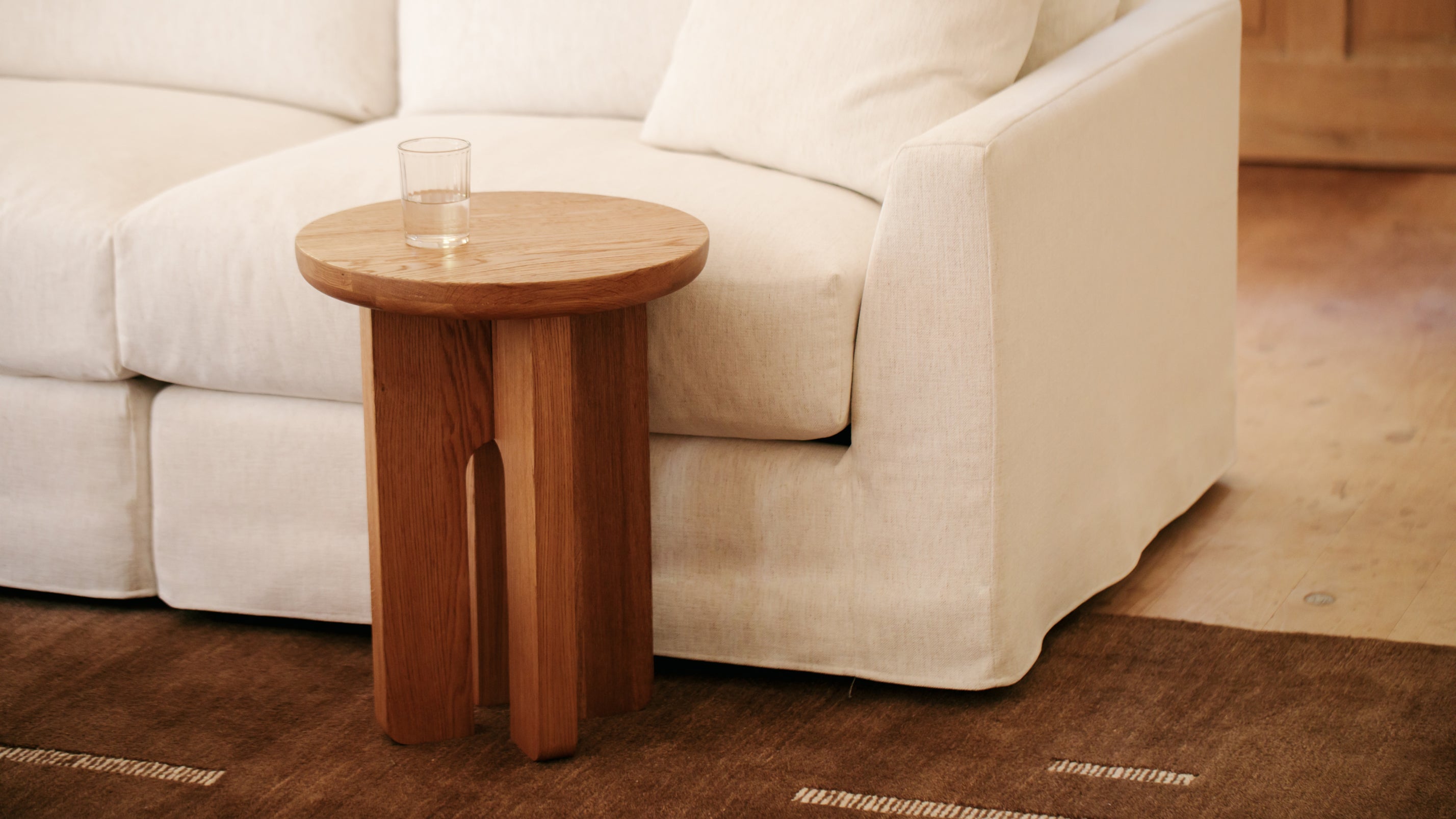 Clover Side Table, Natural Oak