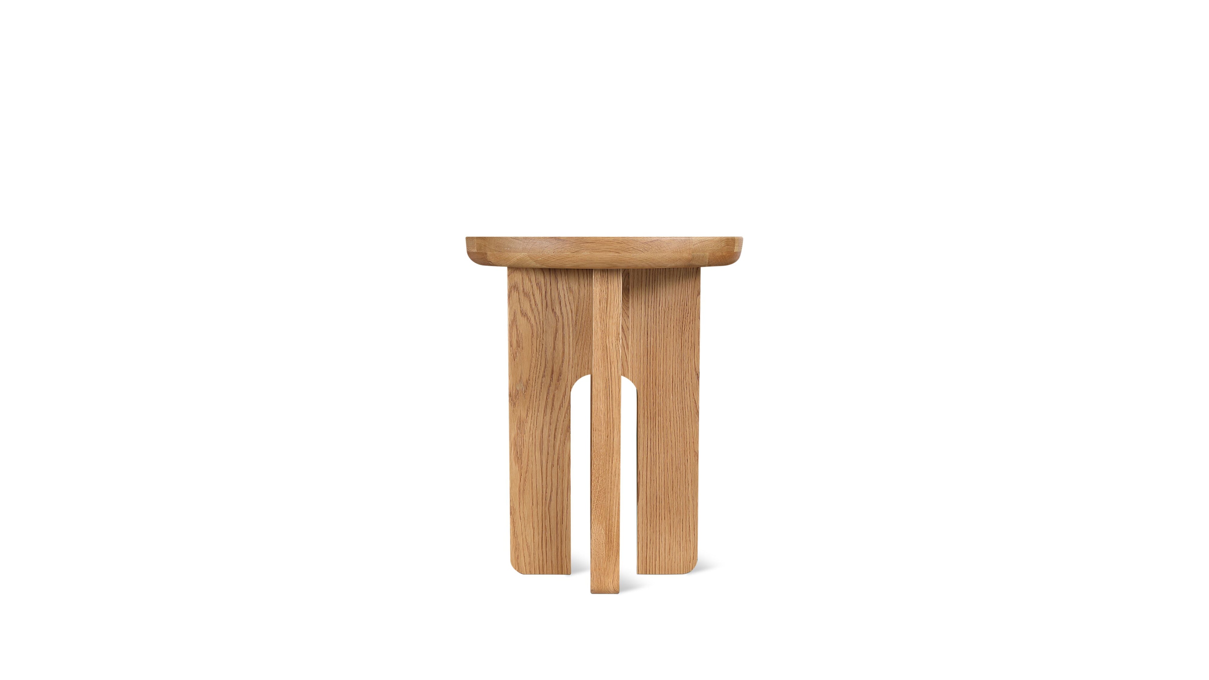 Clover Side Table, Natural Oak
