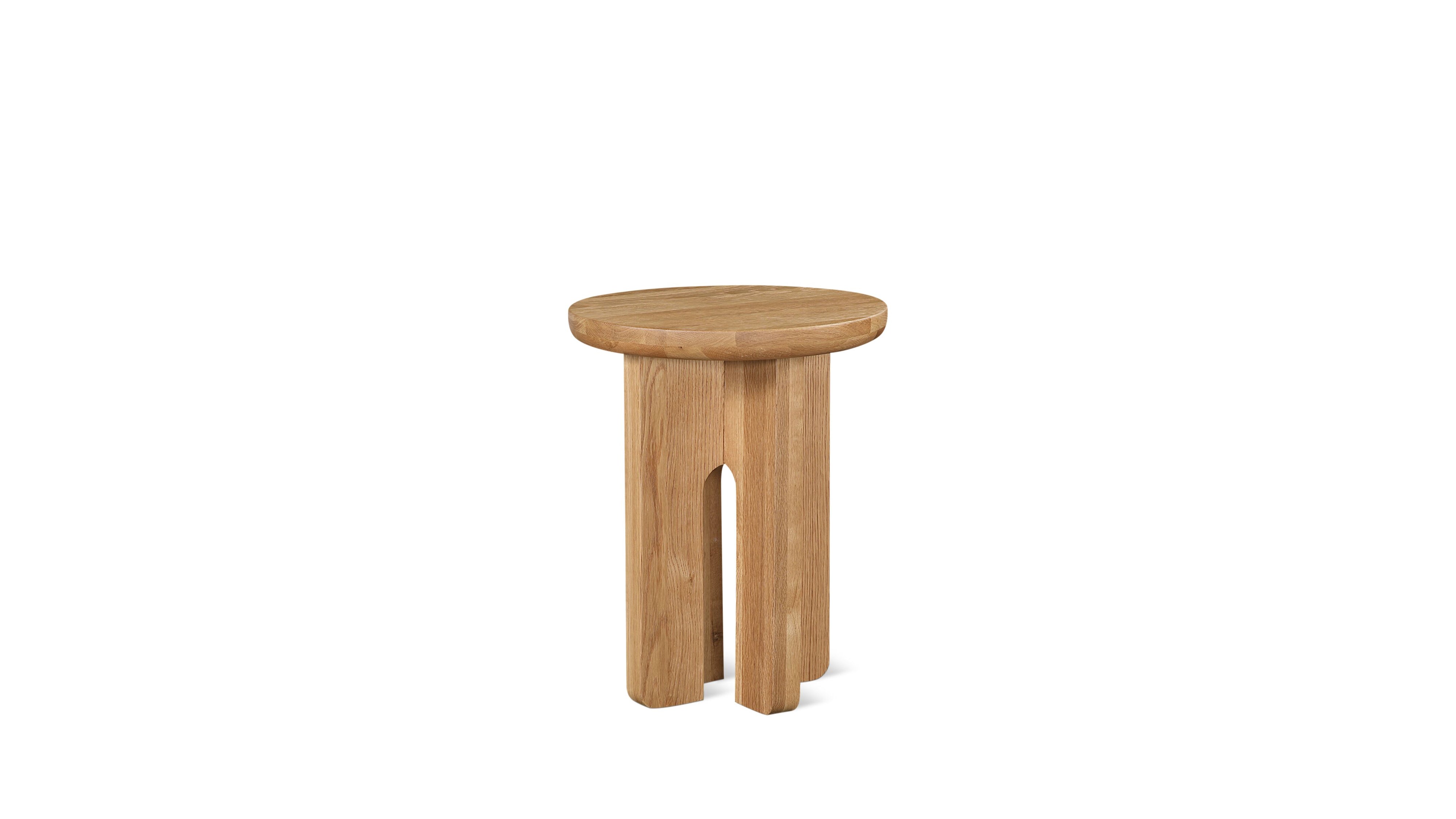 Clover Side Table, Natural Oak