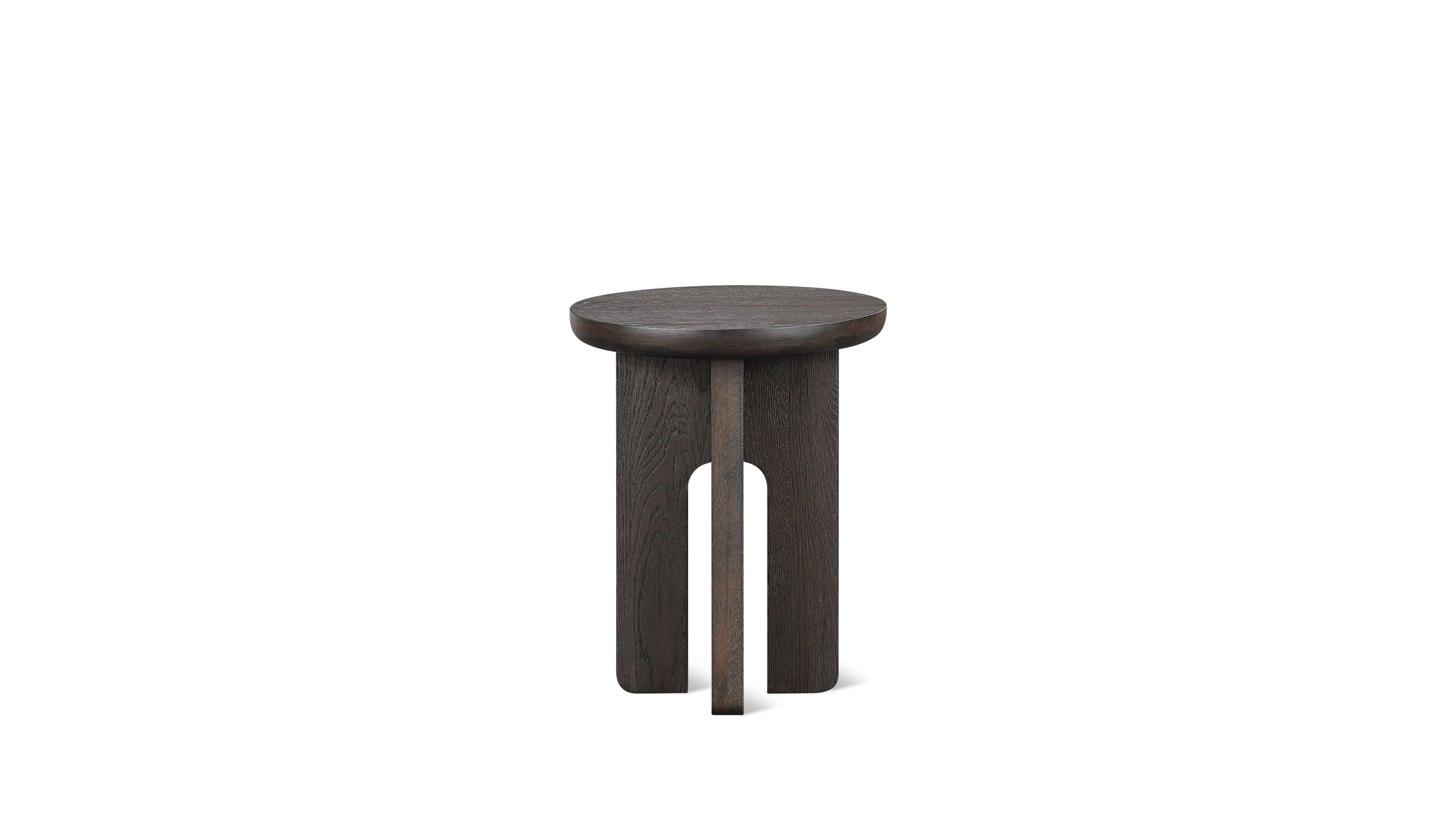 Clover Side Table, Dark Brown Oak