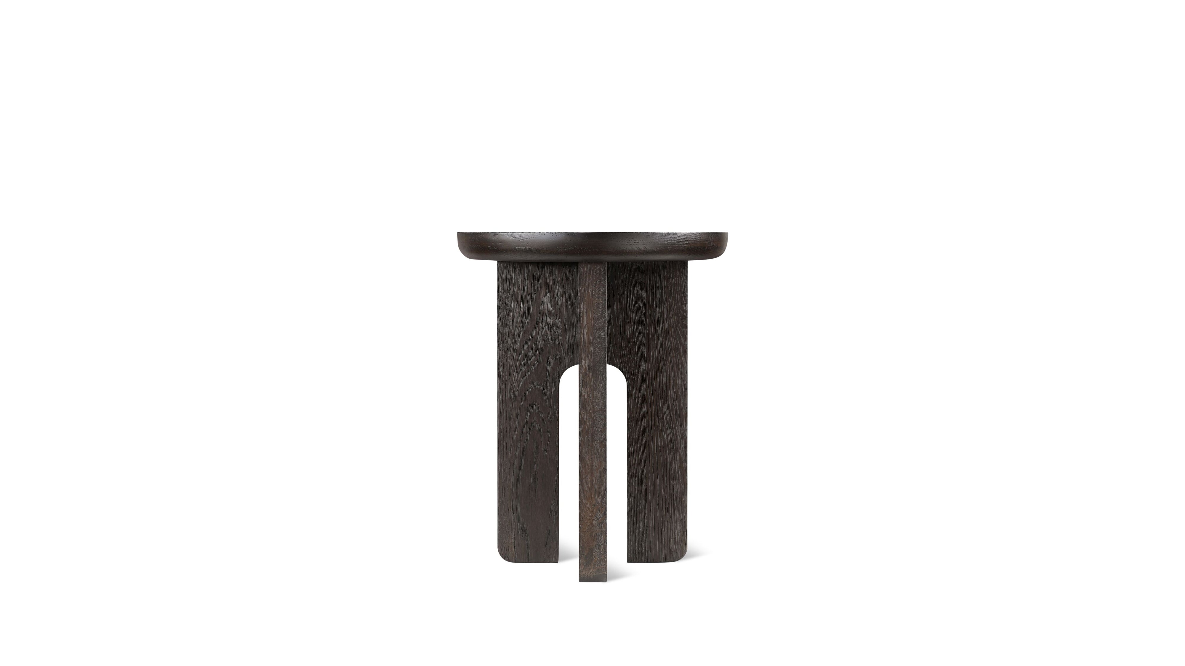 Clover Side Table, Dark Brown Oak