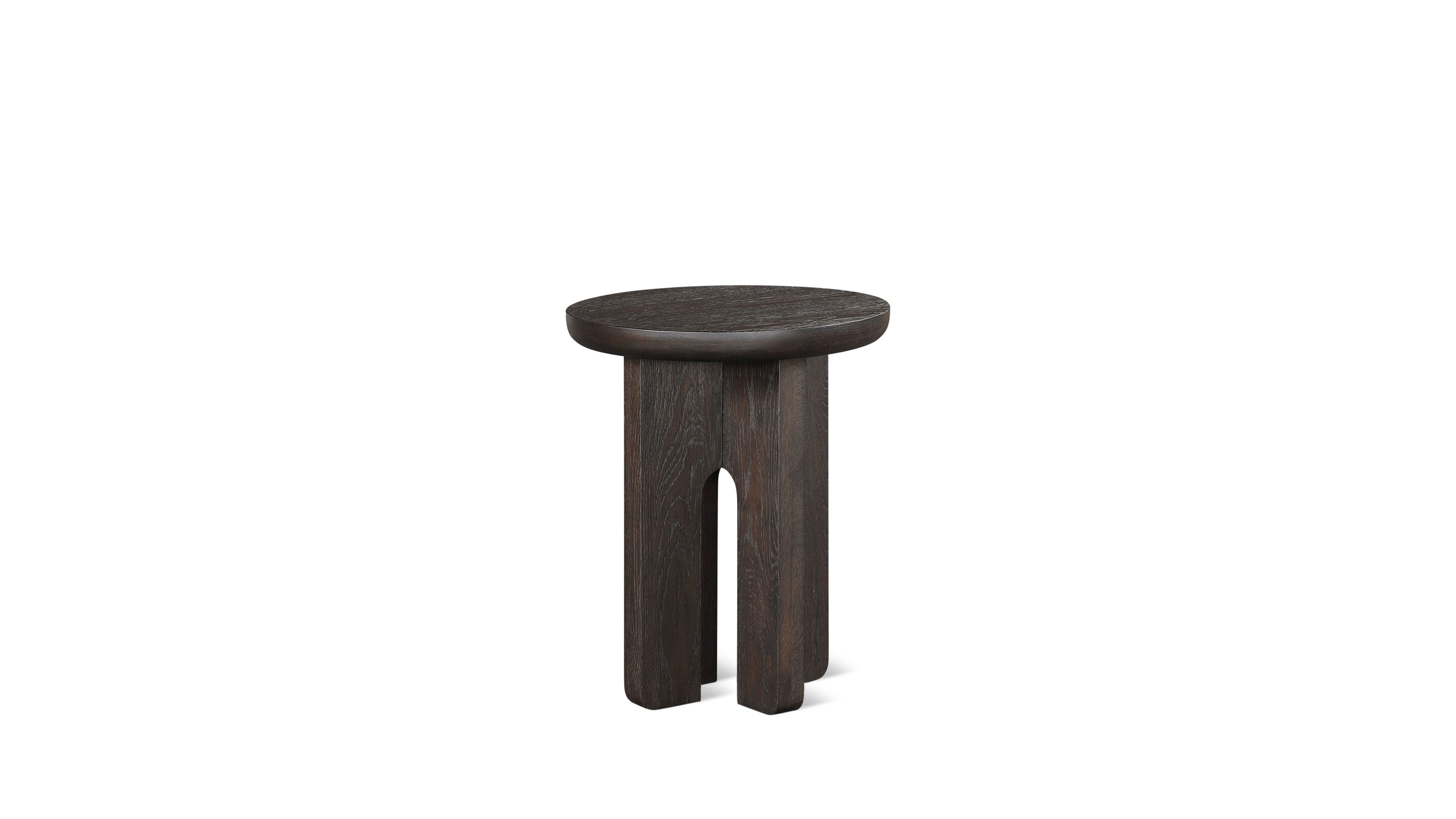 Clover Side Table, Dark Brown Oak