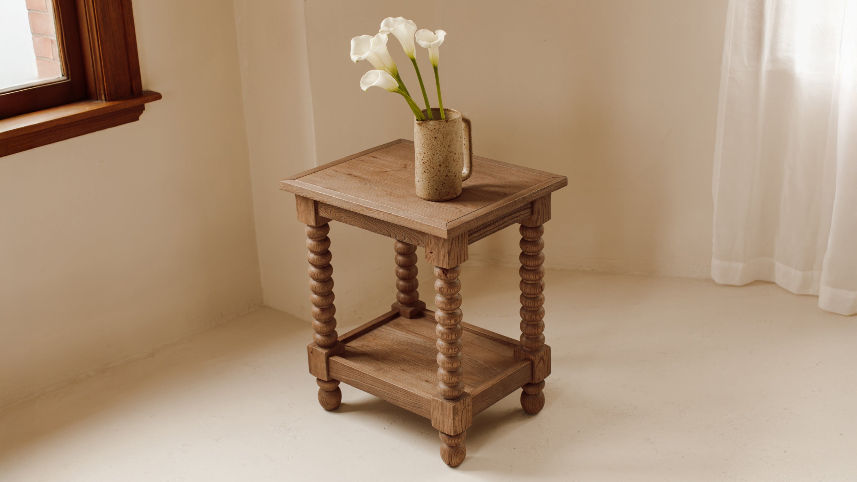 Turner Side Table, Country Elm