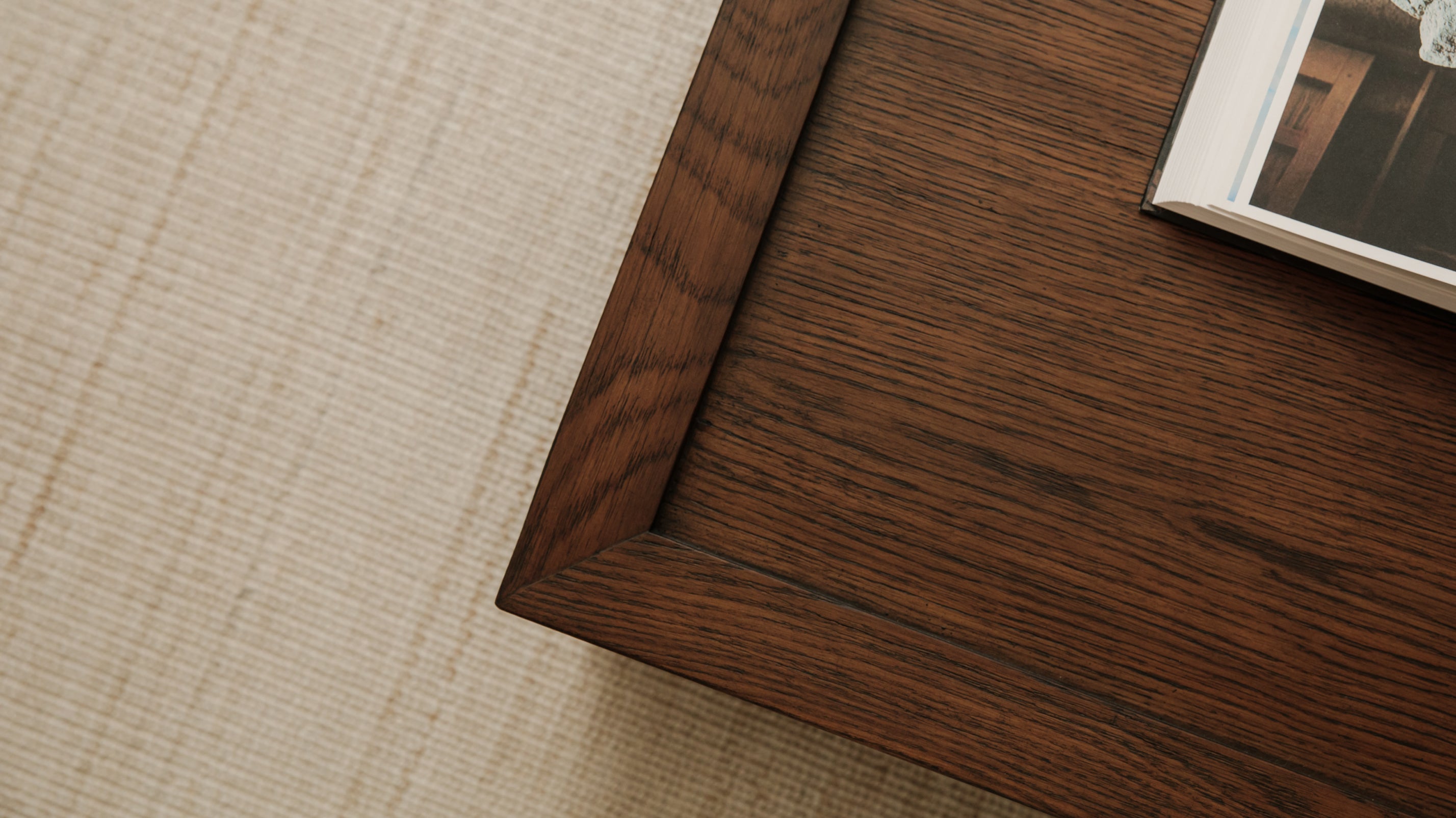 Beam Side Table, Dark Brown Oak