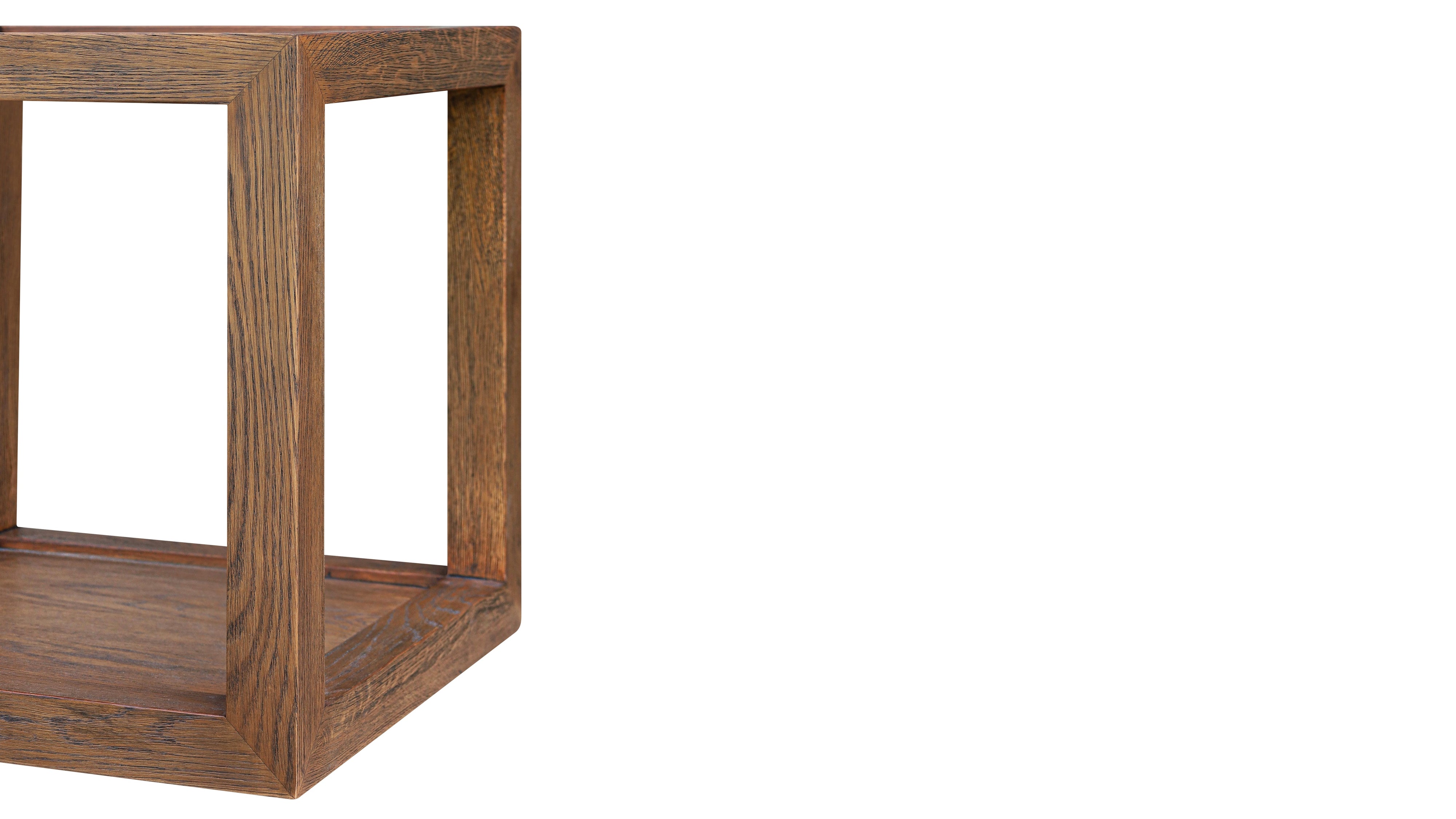 Beam Side Table, Dark Brown Oak