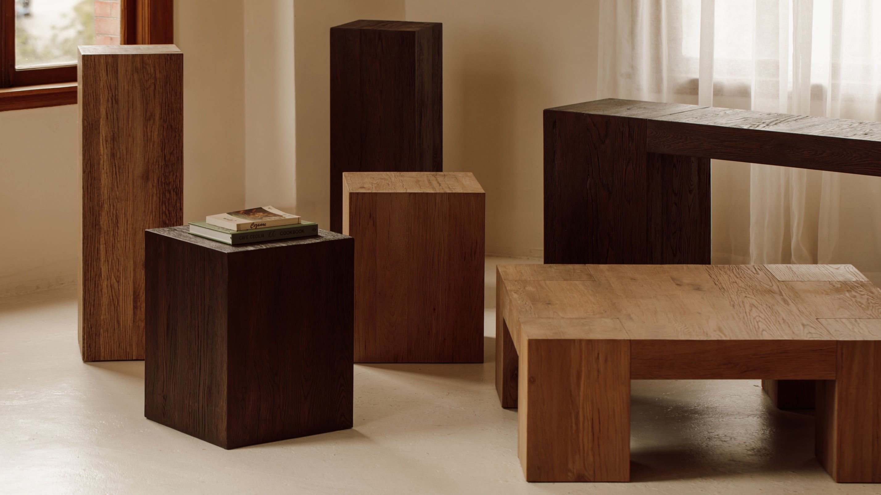 Arcade Side Table, Rustic Oak